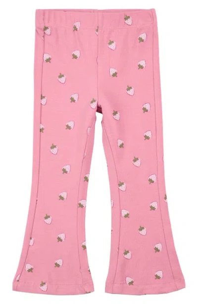 Miles The Label Kids' Jersey Flare Leggings In Pink
