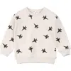 Miles The Label Kids' Jet Print Fleece Sweatshirt In Neutral
