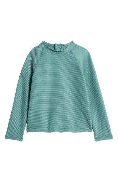Miles The Label Babies'  Kids' Long Sleeve Rib Rashguard In Green