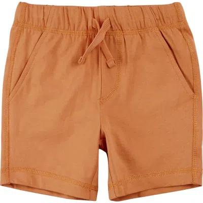 Miles The Label Kids' Organic Cotton Jersey Shorts In Orange
