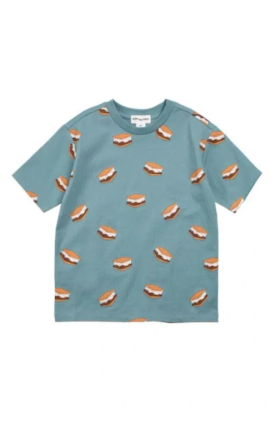 Miles The Label Kids' Organic Cotton T-shirt In Blue