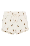 MILES THE LABEL MILES THE LABEL KIDS' PINEAPPLE PRINT ORGANIC COTTON SHORTS