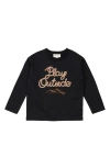 Miles The Label Kids' Play Outside Cord Appliqué Knit Top In Black