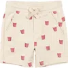 Miles The Label Kids' Popcorn Print French Terry Sweat Shorts In Neutral