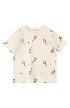 Miles The Label Boys' Racquet Print - Little Kid In Beige