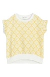 MILES THE LABEL MILES THE LABEL KIDS' SCALLOP PRINT ORGANIC COTTON TOP