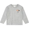 Miles The Label Kids' Skeleton Crew Long Sleeve Organic Cotton Graphic T-shirt In Gray