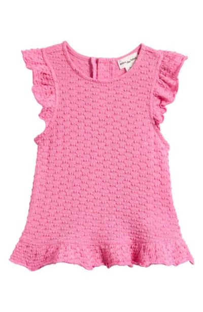Miles The Label Babies'  Kids' Sleeveless Ruffle Top In Pink