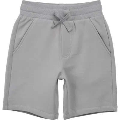 Miles The Label Kids' Stretch Organic Cotton French Terry Sweat Shorts In Gray