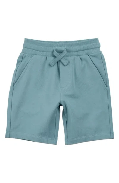 Miles The Label Kids' Stretch Organic Cotton French Terry Sweat Shorts In Blue