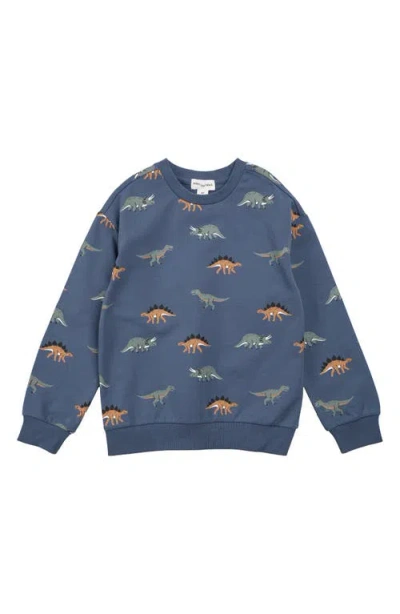 Miles The Label Kids' Stretch Organic Cotton Sweatshirt In Blue