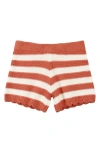Miles The Label Kids' Stripe Open Stitch Organic Cotton Shorts