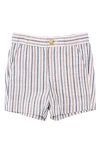Miles The Label Boys' Striped Seersucker Shorts - Little Kid In Brown