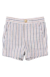 Miles The Label Boys' Striped Seersucker Shorts - Little Kid In Camel