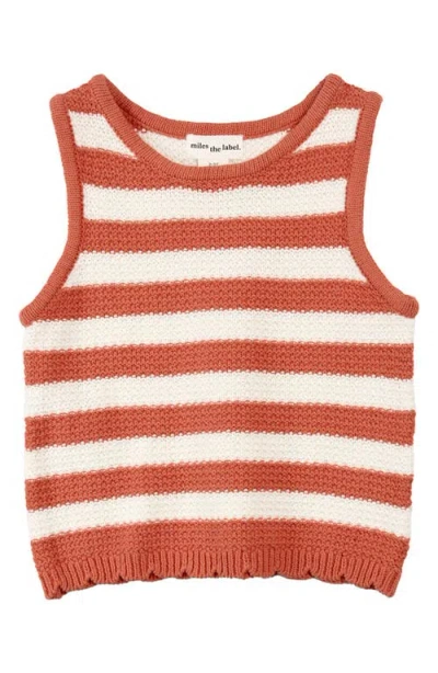 Miles The Label Kids' Striped Sweater Tank & Shorts Set