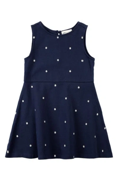 MILES THE LABEL MILES THE LABEL KIDS' TENNIS EMBROIDERED COTTON PIQUÉ DRESS
