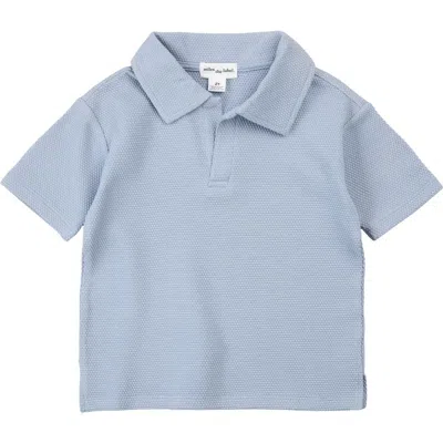 Miles The Label Kids' Textured Polo In Blue
