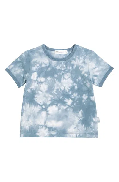 Miles The Label Little Kid Boys Tie Dye Ringer Tee In Blue/gray
