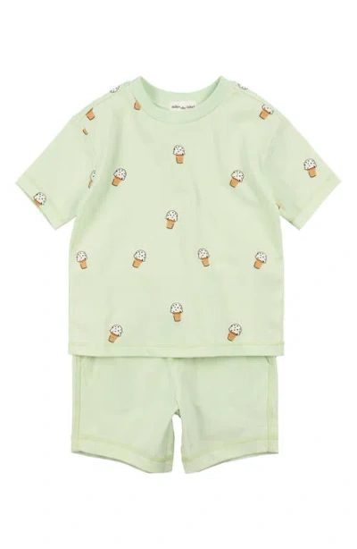 Miles The Label Babies'  Mint Chip Organic Cotton Jersey T-shirt & Shorts Set