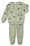 Miles The Label Off Roading Sweatshirt & Joggers Set In Green