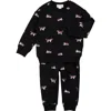 Miles The Label Saint Bernard Print Sweatshirt & Joggers Set In Black