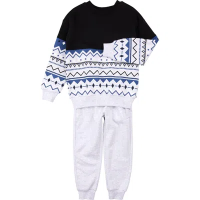 Miles The Label Babies'  Sweatshirt & Jogger Set In Gray
