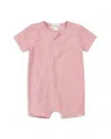 Miles The Label Unisex Miles Basics Short Sleeve Romper - Baby In Pink