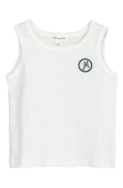 Miles Baby Kids' Crest Organic Cotton Tank In Off White