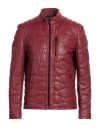 Milestone Man Jacket Burgundy Size 44 Sheepskin In Red