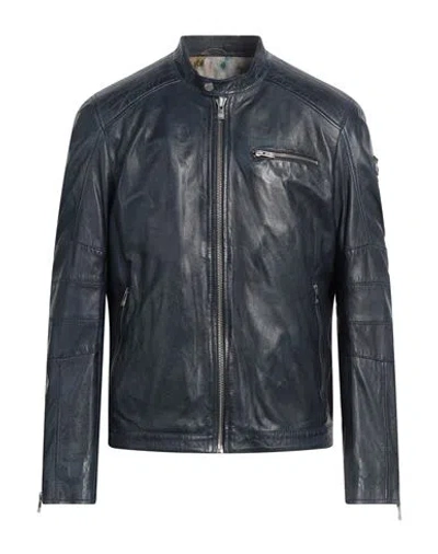 Milestone Man Jacket Midnight Blue Size 46 Lambskin