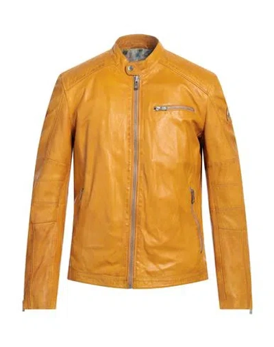 Milestone Man Jacket Mustard Size 48 Lambskin In Yellow
