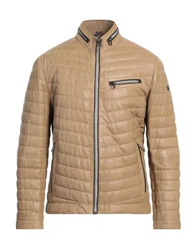 Milestone Man Jacket Sand Size 44 Lambskin In Beige