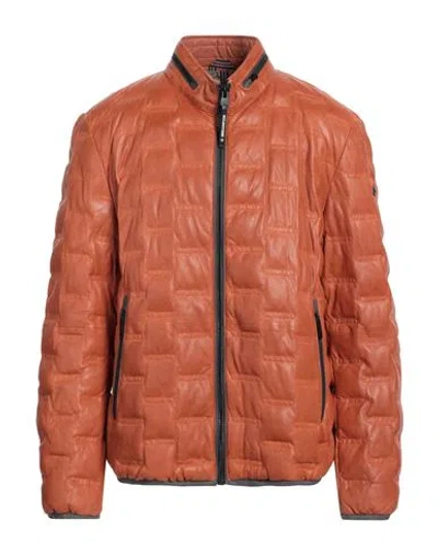 Milestone Man Jacket Tan Size 50 Lambskin In Brown
