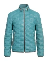 Milestone Man Jacket Turquoise Size 48 Lambskin In Blue
