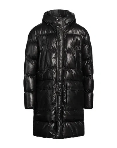 Milestone Man Puffer Black Size 44 Lambskin