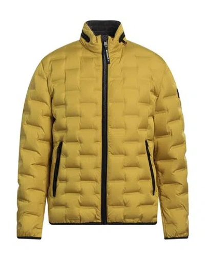 MILESTONE MILESTONE MAN PUFFER MUSTARD SIZE 44 POLYESTER, POLYAMIDE