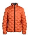 Milestone Man Puffer Orange Size 42 Polyester, Polyamide In Brown