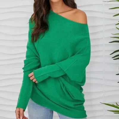 Milio Milano Asymmetrical Sweater In Kelly Green