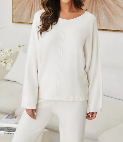 Milio Milano Boatneck Sweater In Ivory In Multi