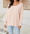 Milio Milano Crew Neck Long Sleeve Sweater In Pink In Pink