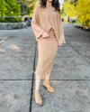 Milio Milano Knit Ribbed Midi Skirt In Caramel