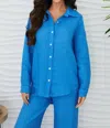 Milio Milano Linen Button-up Shirt In Blue