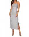 Milio Milano Matte Sequin Tube Dress In Grey