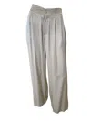 Milio Milano Silky Trouser Pant In Light Grey