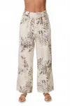 Milio Milano Snake Skin Print Wide Leg Pant In Beige In Multi