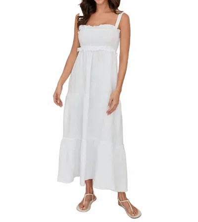 Milio Milano Tiered Midi Dress In White
