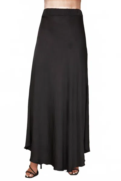 Milio Milano Viscose Maxi Skirt In Black