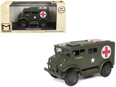 Militaria Die Cast Chevrolet C8a Ambulance Olive Drab "united States Army" 1/43 Diecast Model By  In Green