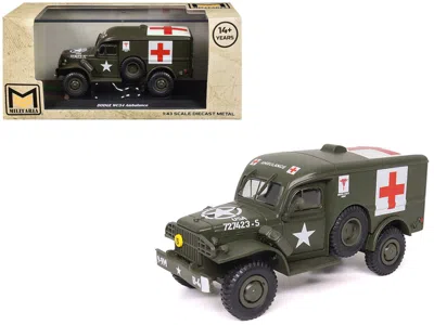 Militaria Die Cast Dodge Wc54 Ambulance Olive Drab "united States Army" 1/43 Diecast Model By  In Green