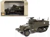 Militaria Die Cast M3 Half-track Afv With M2hb Machine Olive Drab "united States Army" 1/43 Diecast Model By Militaria  In Green